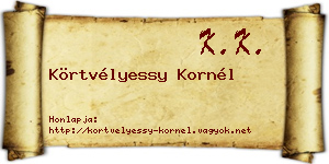 Körtvélyessy Kornél névjegykártya