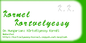 kornel kortvelyessy business card